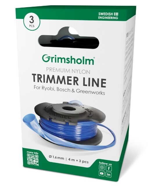  Trimera aukla ar kaseti priekš Ryobi, Bosch, Stiga, Greenworks - 4 m, 3 gab.