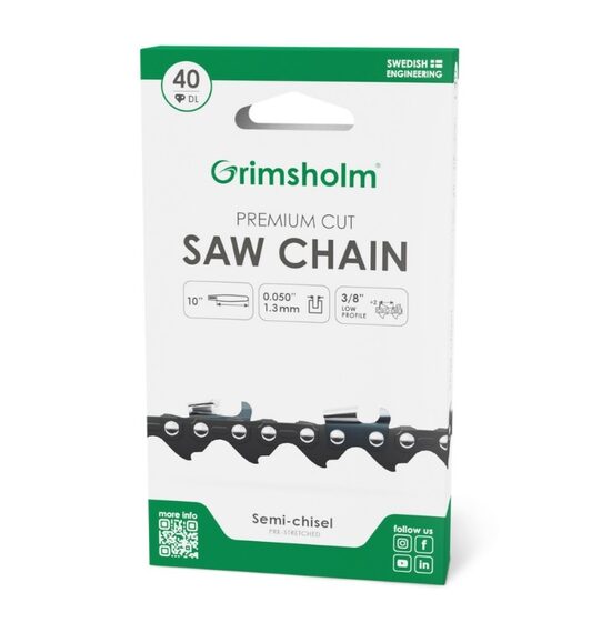 Zāģa ķēde Premium Cut 40 DL, 3/8" zema profila, .050"/1,3 mm
