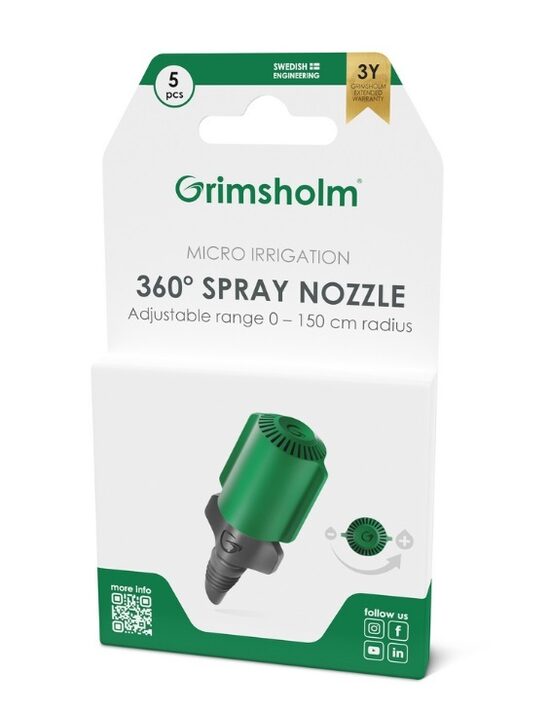 Regulējama ūdens smidzināšanas sprausla 360°, 5 gab