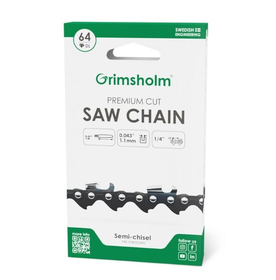 Zāģa ķēde Premium Cut 64 DL, 1/4" .043"/1,1 mm